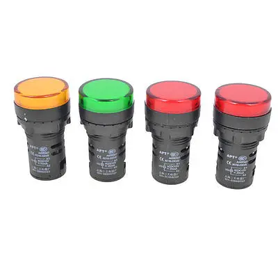 AC/DC 12V 20mA LED Accident Electrical Indicator Pilot Light Lamp 4pcs | Лампы и освещение