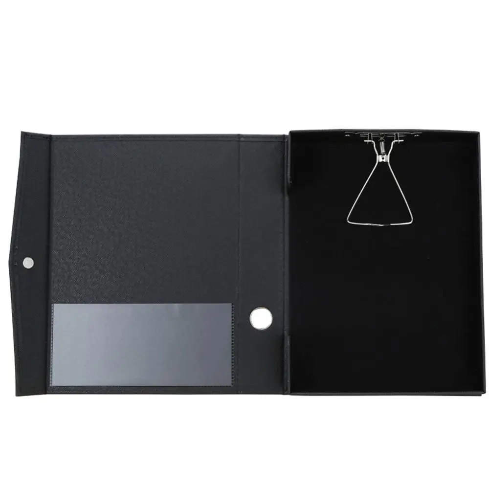 A4 Paper Storage Box Document File Holder with Cover & Steel Clip Office Desktop Organizer Folder | Дом и сад