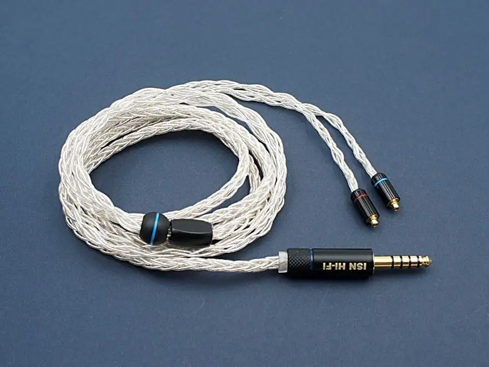 MMCX 4.4mm ISN Audio S8 8 нитей 19 ядер с серебристым покрытием HiFi Audiophile IEM наушники-вкладыши - Цвет: MMCX 4.4mm