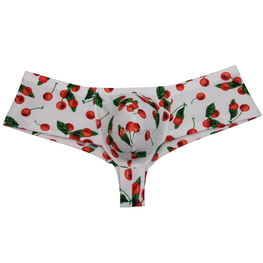 Мужское нижнее белье с мультяшным принтом цветные микро боксеры мягкое бикини