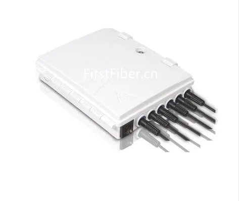 

FirstFiber FTTH 6 cores fiber Termination Box 6 port 6 channel Splitter Box indoor outdoor fiber Optical Splitter Box FTB ABS