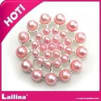 New Design Pearl Rhinestone Brooch For WeddingParty