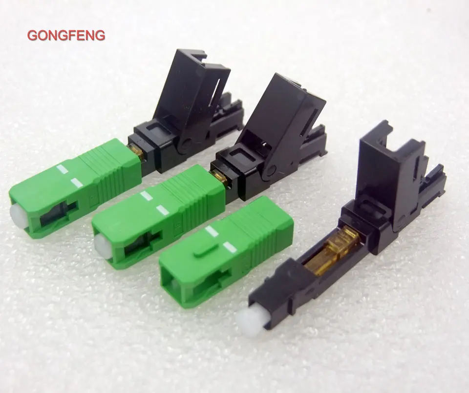 GONGFENG 100 шт. Новинка Лидер продаж ESC250D UPC/APC оптоволоконный быстрый разъем FTTH SC одномодовый оптический Быстрый разъем