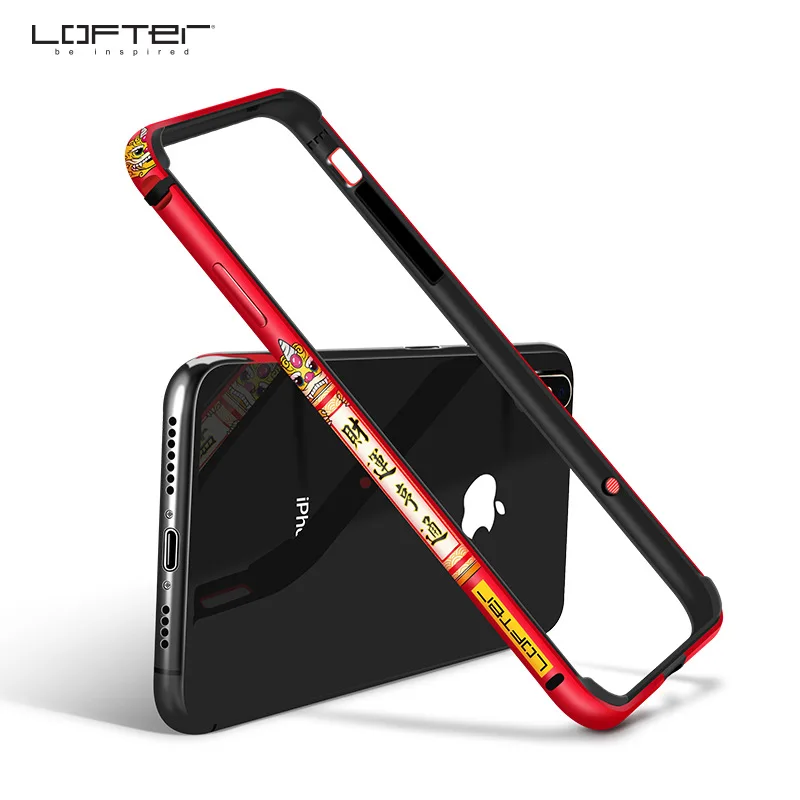 Китайский стильный металлический бампер для телефона iPhone X XS телефонные чехлы для iPhone XS Max чехол Fortune алюминиевая силиконовая рамка чехол Coque