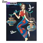 Алмазная живопись Стразы Ever Instant, картина женщины, полная выкладка, украшение, алмазная вышивка, мозаика 5D DIY 3F120