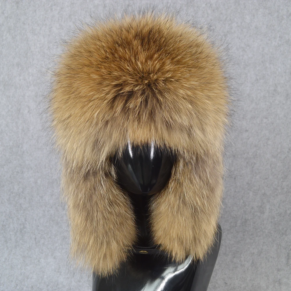 С защитой от ветра 100% из натурального меха лисы шапка-ушанка для русской зимы