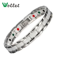 wollet gifts valentines day healing energy nano magnetic white ceramic bracelets for women