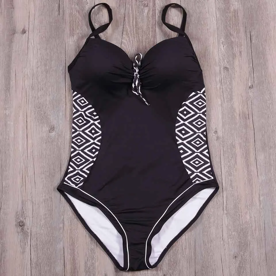 TCBSG сексуальный женский купальник пуш-ап цельный однотонный боди бандажный