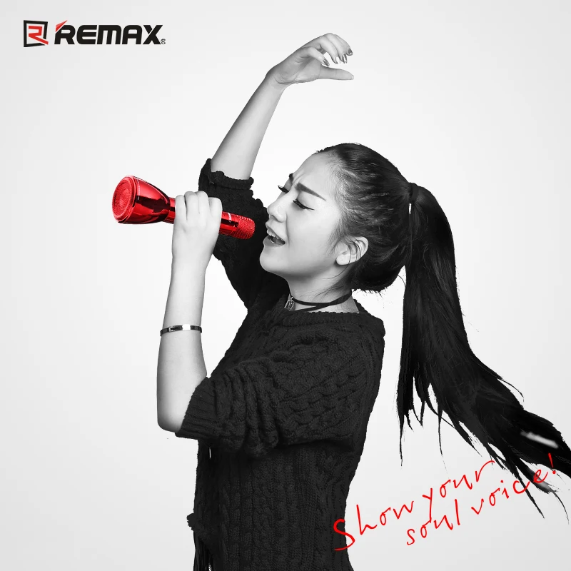 REMAX микрофон Bluetooth Динамик Красочные Блеск Беспроводной Пение Запись песню