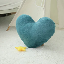 Green heart Фэнтези желтая звезда Луна Корона сердце форма плюшевая подушка мягкая подушка для дивана стула подушка из искусственного меха кролика спинка для кормящих девочек - Цвет: Green heart