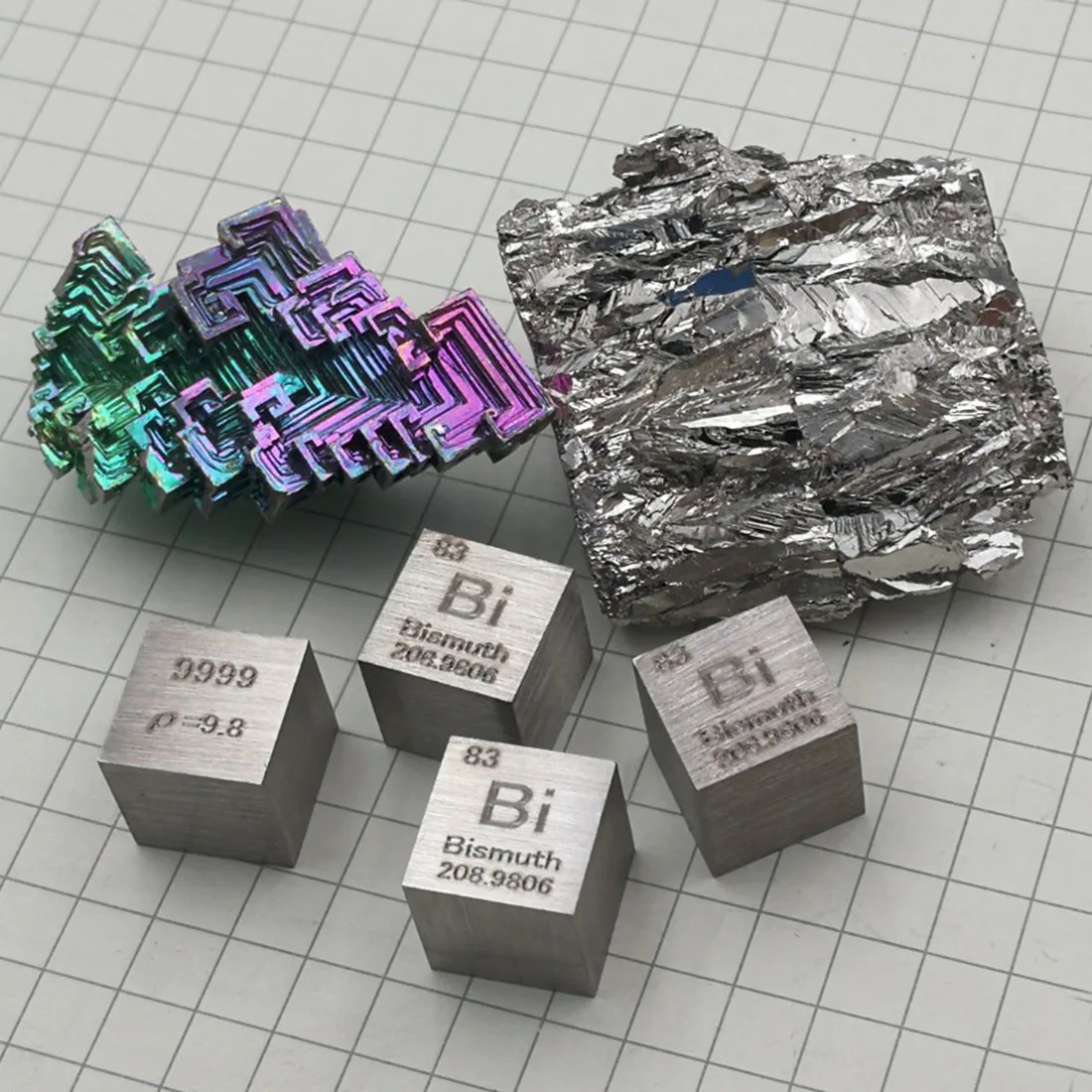 Высокочистый 10x10x10 мм wiredraw Bismuth Cube Периодическая таблица элементов для учебы