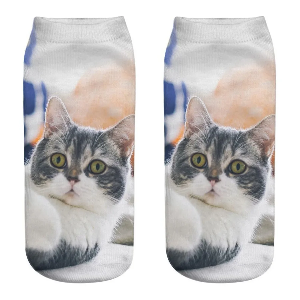Носки Calcetines mujer забавные женские носки унисекс 3D модные мягкие Повседневные с