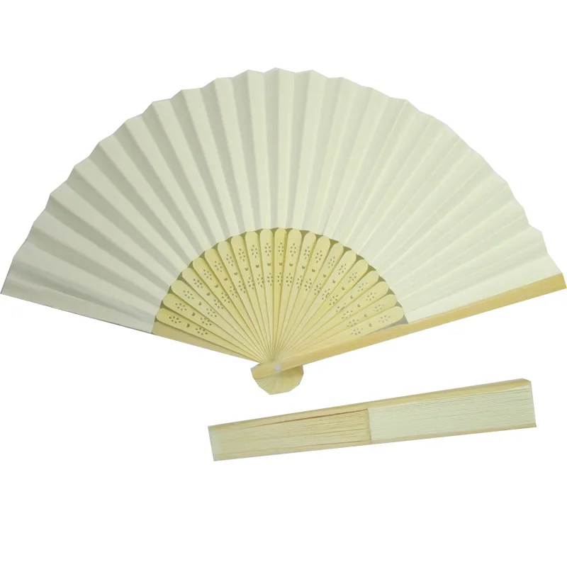 10 шт./лот слоновая кость бежевый складной карманный Восточный бумажный Ручной