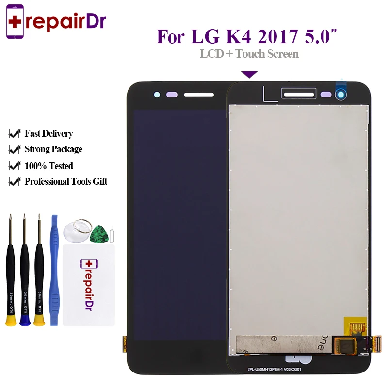 Оригинал для LG K4 2017 M160 Phoenix 3 ЖК-дисплей кодирующий преобразователь сенсорного