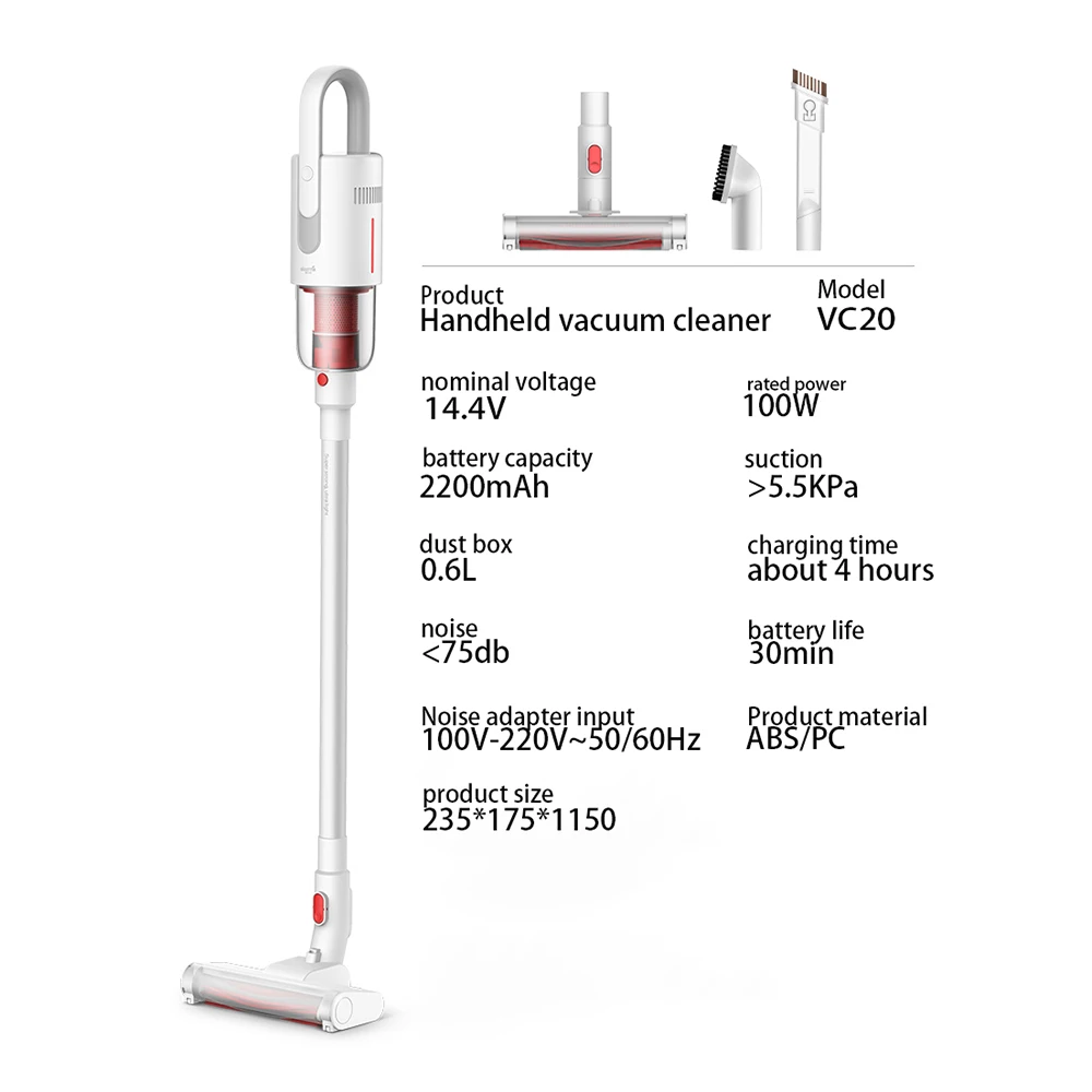 Deerma VC20s Пылесос Xiaomi Deerma VC20S, ручной, автоматический, вертикальный, беспроводной, палочка, аспиратор, пылесос, 5500 па, для дома, автомобиля - Цвет: Deerma VC20s