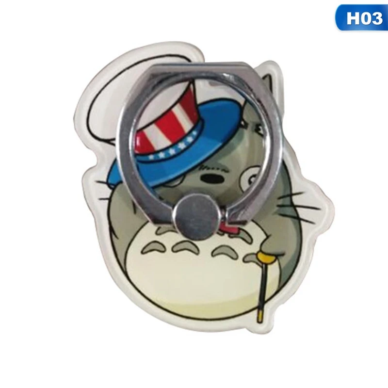Totoro Дизайн Держатели для телефонов 360 градусов пластиковое палец Мобильный телефон Смартфон подставка держатель для iPhone samsung Xiaomi