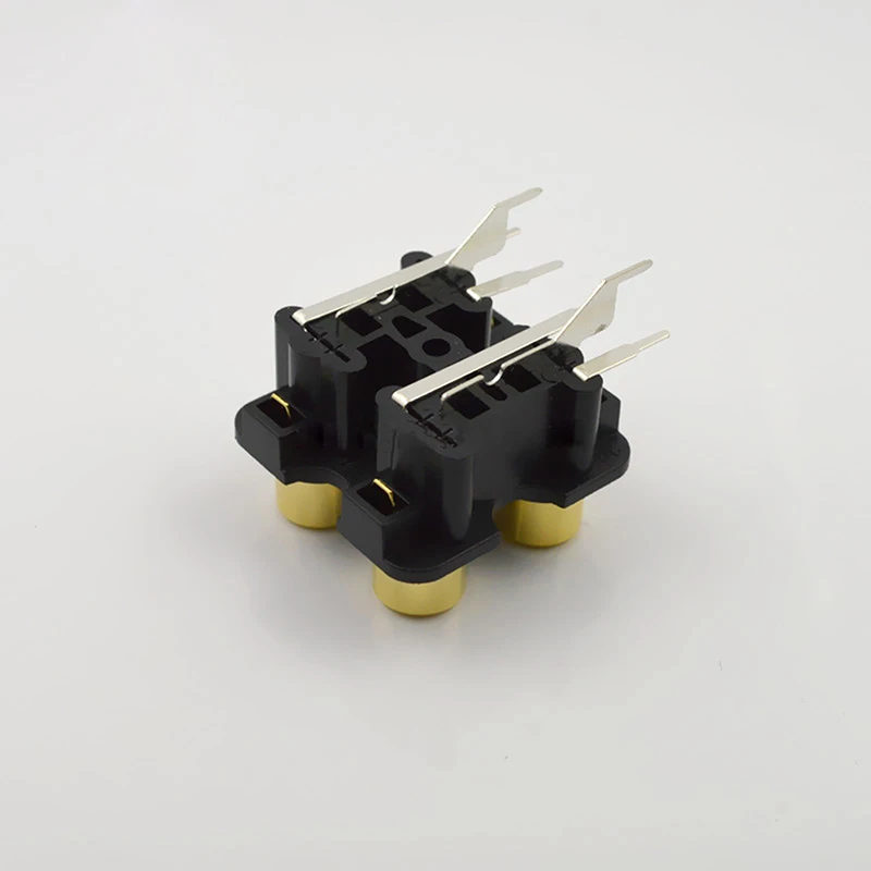 10 шт. разъем AV RCA позолоченный 4-ядерный соединенный штекер | Компьютеры и офис