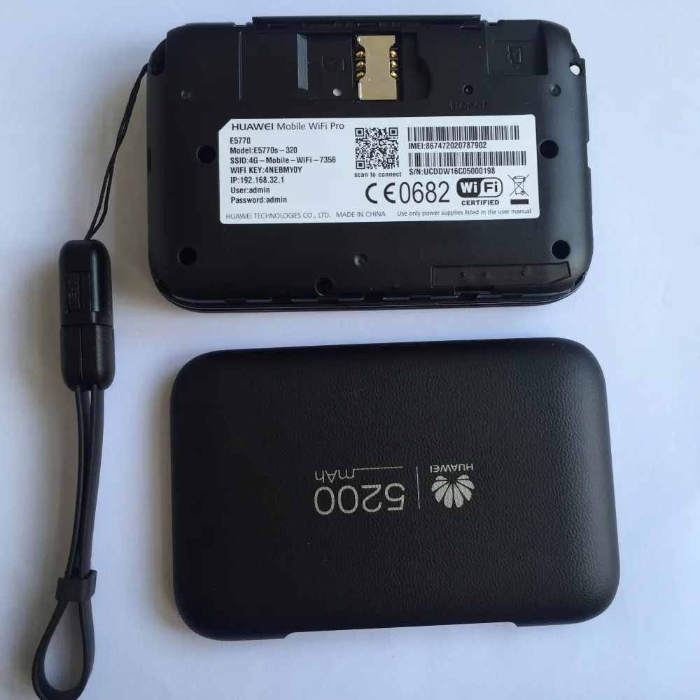 Разблокированный маршрутизатор huawei e5770 4g rj45 wifi ethernet lte Внешний аккумулятор 5200 мАч