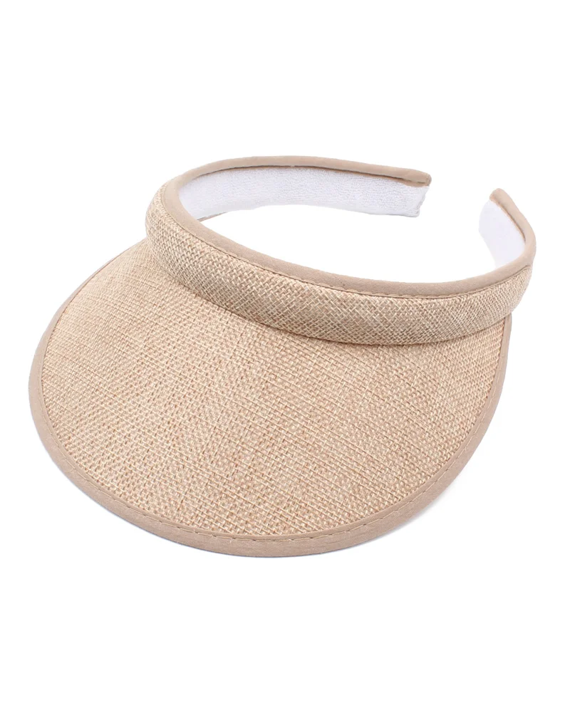 Шляпа от солнца Соломенная с широкими полями женская базовая пляжная шапка без