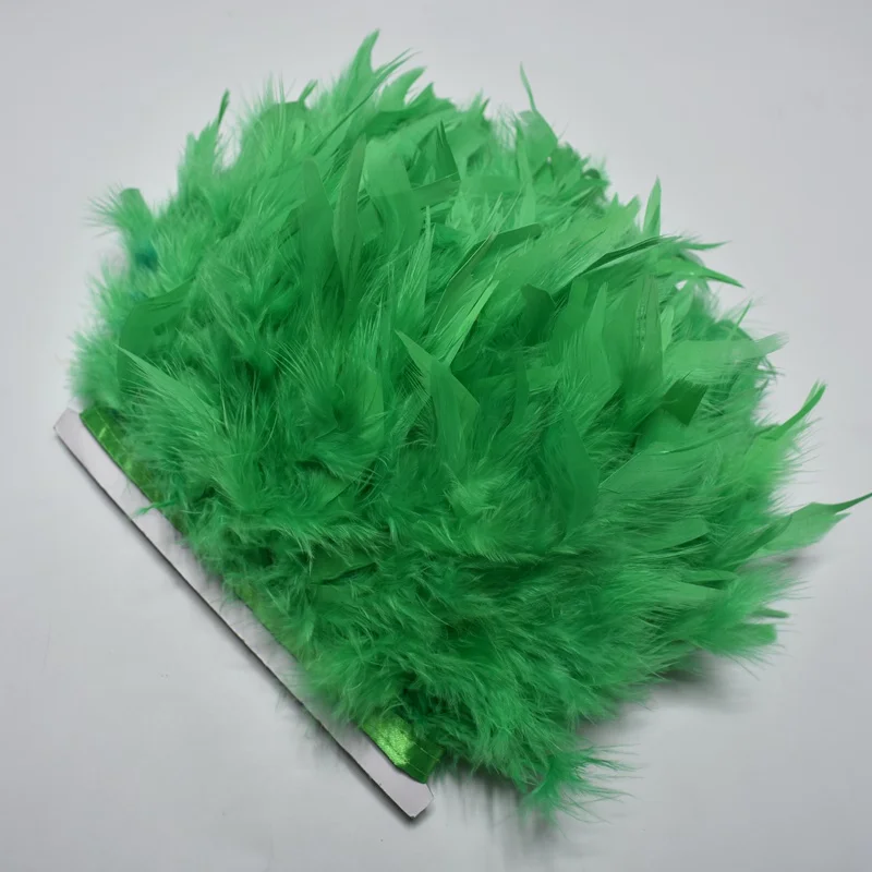 Grass green 10 бело-серого цвета из турецких мохнатых перьев перьевые кромки, с бахромой, на стопу длиной от 10 до 15 см перо для рукоделия ленты Карнавальная одежда вечерние украшения рукоделие Шлейфы - Цвет: Grass green