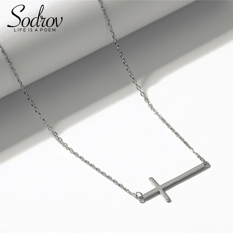 SODROV, Новое поступление, модные 925 пробы, серебряный крест, сказки, цепь, соединительное звено подвеска, ожерелья для женщин, HN027