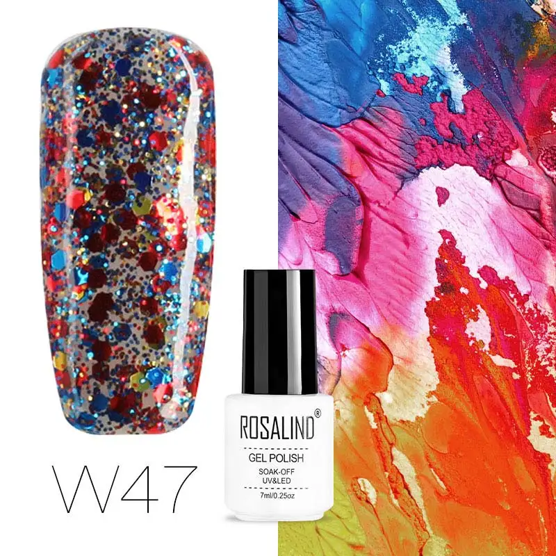 W47 ROSALIND Гель-лак для ногтей гибридные Лаки Все для маникюра ногтей искусство Полупостоянный УФ светодиодный Гель-лак дизайн ногтей базовое верхнее покрытие - Цвет: W47
