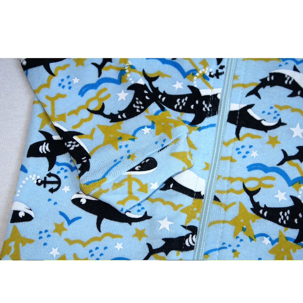 Baby Whale Children One Piece Kids Animal Rommper Boys Full Sleeve Pajamas Girls 100% Cotton Pyjamas | Детская одежда и обувь