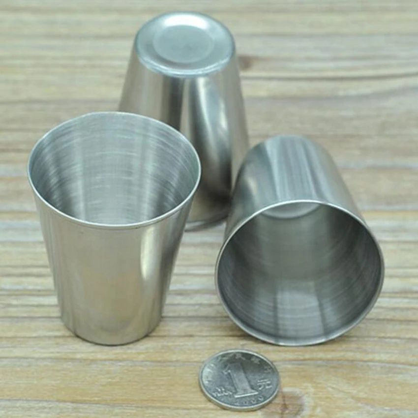 2oz Нержавеющая сталь Кружки Стаканы объемом в одну пинту металлические чашки