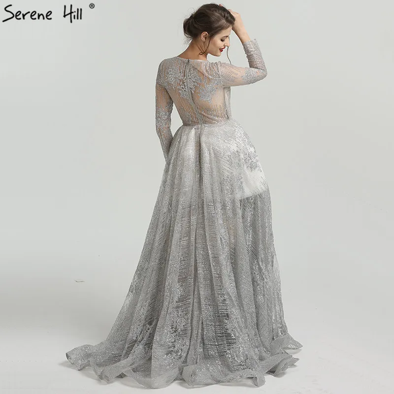 Роскошные блестящие вечерние платья русалки с длинными рукавами модные