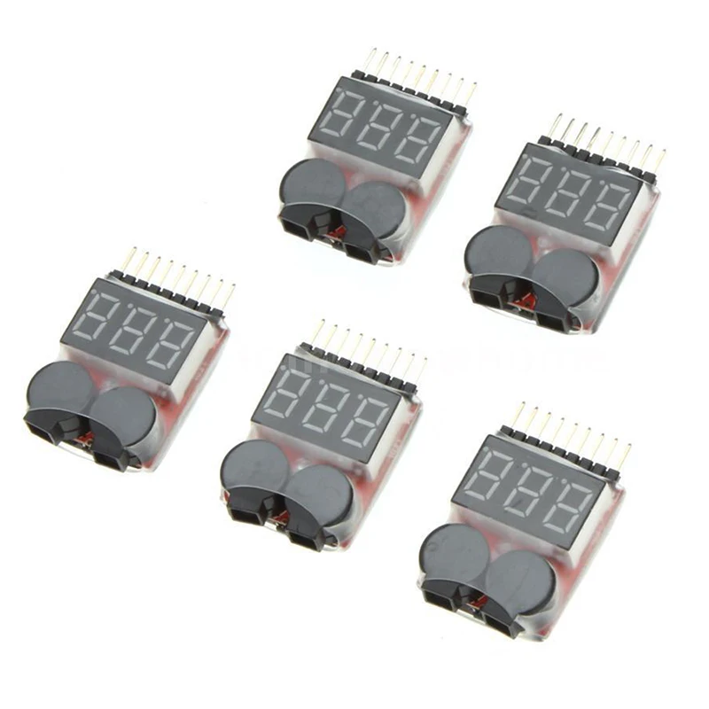 5X 1-8S индикатор RC Lipo батарея тестер низкого напряжения Звуковой сигнал |