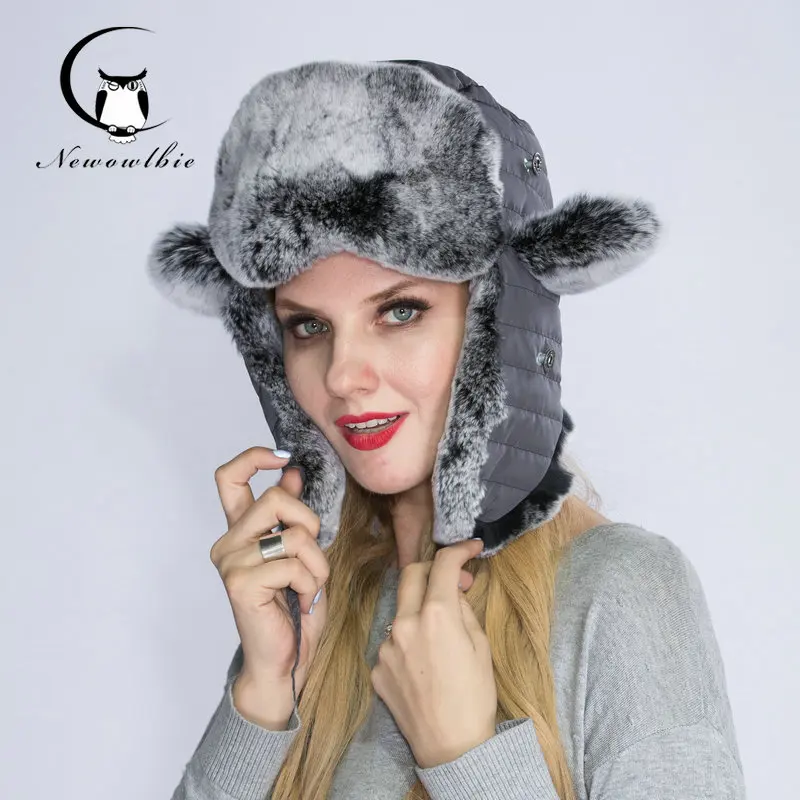 Мужская зимняя уличная теплая шапка наушники Rex Женская велосипедная кепка