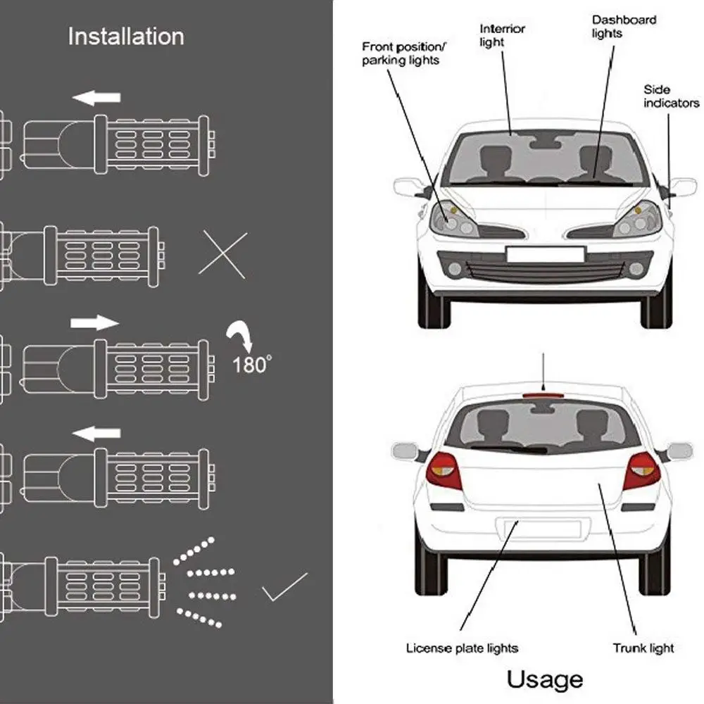20 штук 32*10 мм супер яркий прицепа с прицепом T10 для 921 194 42-SMD 12V Автомобильная