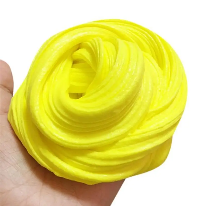 yellow slime 20G Снежная грязь пушистый поплавок слизи ароматизированный снятие стресса без буры детская игрушечная глина для рукоделия - Цвет: yellow slime 20G