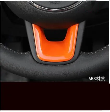 Orange ABS белого и синего цвета рулевого колеса и изображением героев мультфильмов декоративная рама для Jeep Compass 18 Renegade, 17, 18, 19, AAA287A - Название цвета: Orange