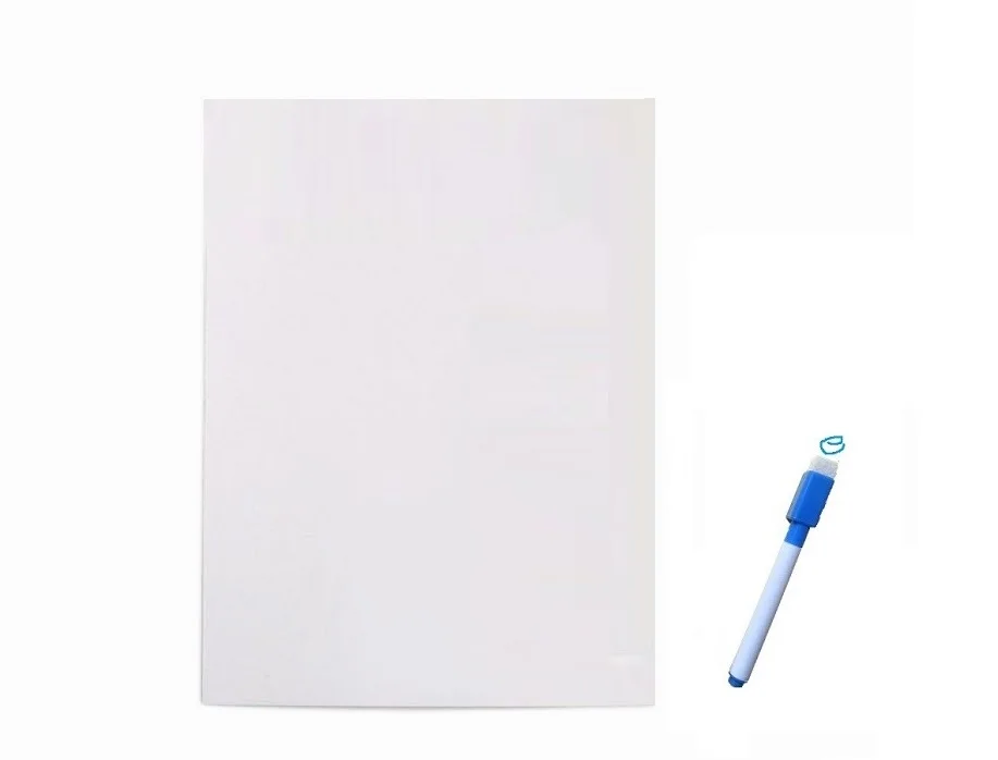 board with 1 blue Гибкая магнитная доска магниты на холодильник сухая салфетка белая ручка-маркер для Доски Ластик кухонная доска для сообщений напоминание умный блокнот - Цвет: board with 1 blue