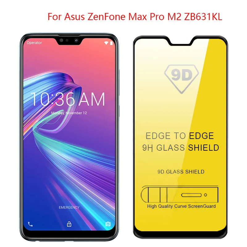 9D полное покрытие пленка для Asus ZC554KL ZB555KL ZB601KL протектор экрана для Asus Zenfone Max Pro M2 ZB631KL полное закаленное стекло