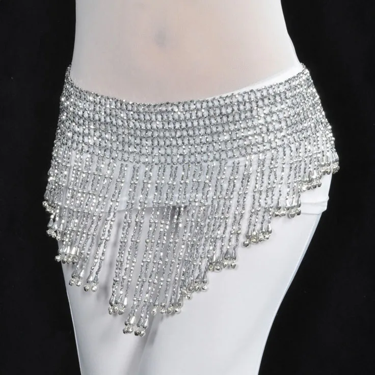 

Gold Silver Bead Oriental Belly Dance Bellydance Belt Hip Scarves Scarf for Women Dancing Accessories Stretch Waist Chain Wear