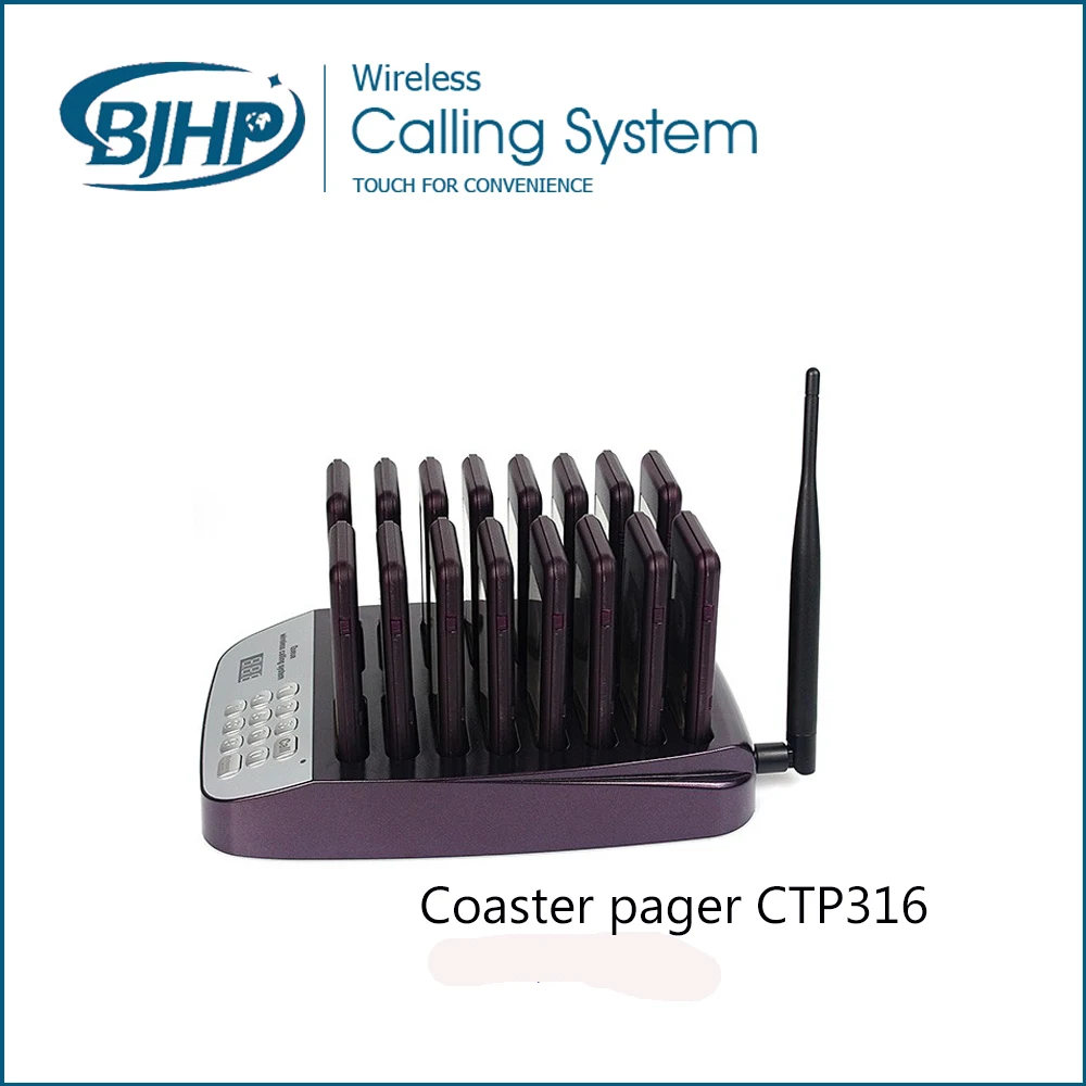 Лидер продаж 2018 пейджер система (1 передатчик клавиатуры + 16 пейджеров под
