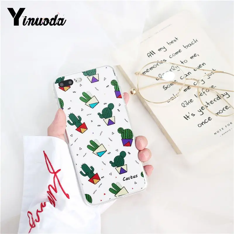 Yinuoda конфетный цветной чехол для телефона с принтом листьев банана iPhone 6S 6plus 7plus 8