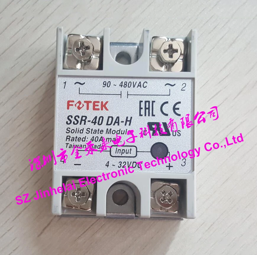 

New and original SSR-40DA-H FOTEK Single-phase solid state relay 40A