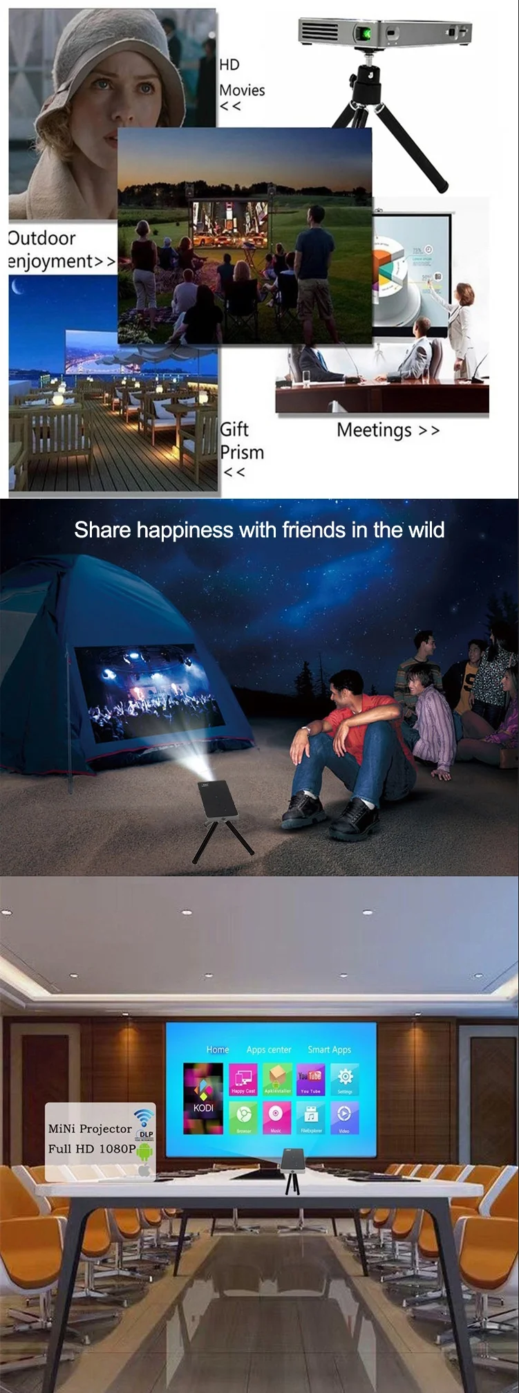 P8 DLP портативный мини-проектор с HDMI wifi BT домашний проектор 854*480P Cortex-7A Android 1GB+ 8GB 2,4G/5G wifi проектор игровая приставка