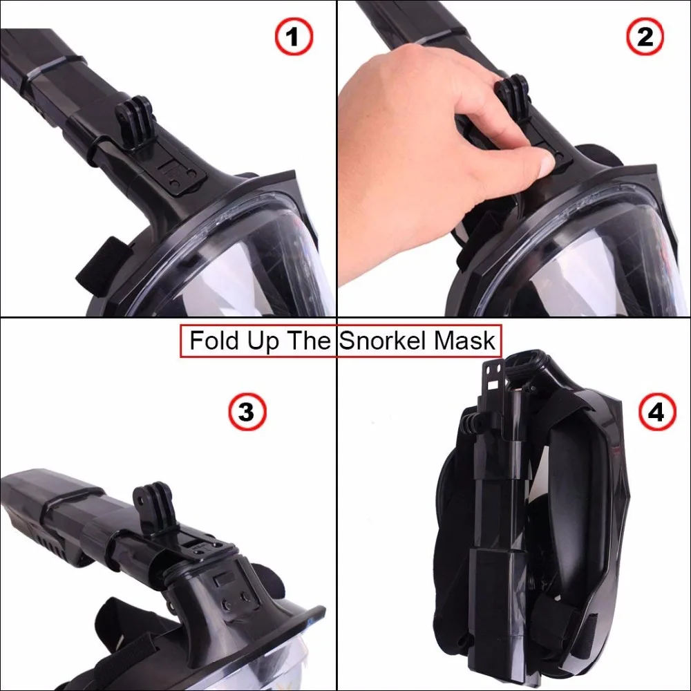 Портативная противотуманная маска для подводного плавания на все лицо набор