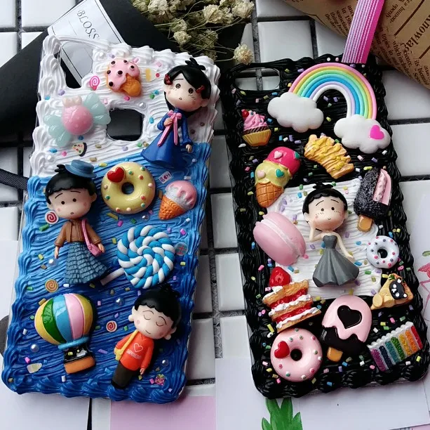 Для samsung S9/10 plus+ DIY чехол note8/note9 3D Сейлор Мун чехол для телефона Galaxy s8/s9+ s6/s7 edge ручной работы кремовый чехол подарок для девочки
