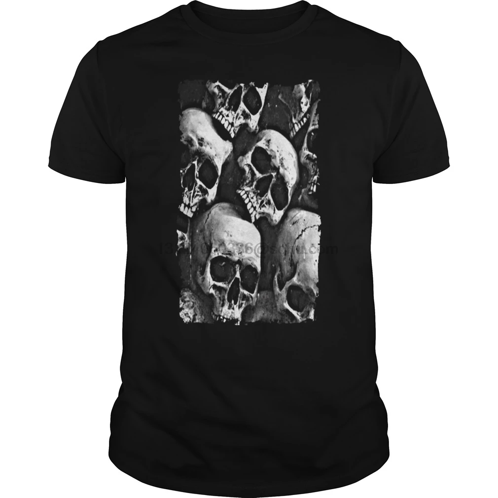 Мужская футболка с коротким рукавом TOMB OF SKULLS крутая женская круглым вырезом |