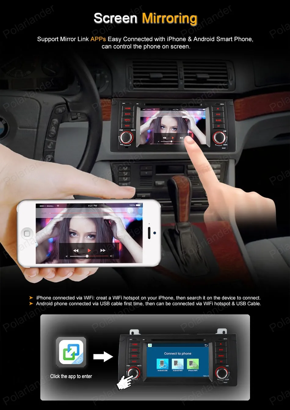 1024*600 Android Поддержка автомобильного DVD BT 3G WiFi GPS DTV DAB + OBDII DVR TPMS для B/MW/E39/X5/M5/E38/E53 FM AM