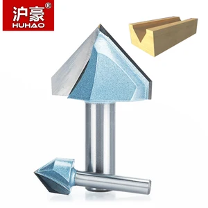 HUHAO 1 шт. 12 дюйма 14 дюйма хвостовик промышленного класса фрезы для дерева 90 градусов V-образный долбежный резак вольфрамовый деревообрабатывающий инструмент для резьбы