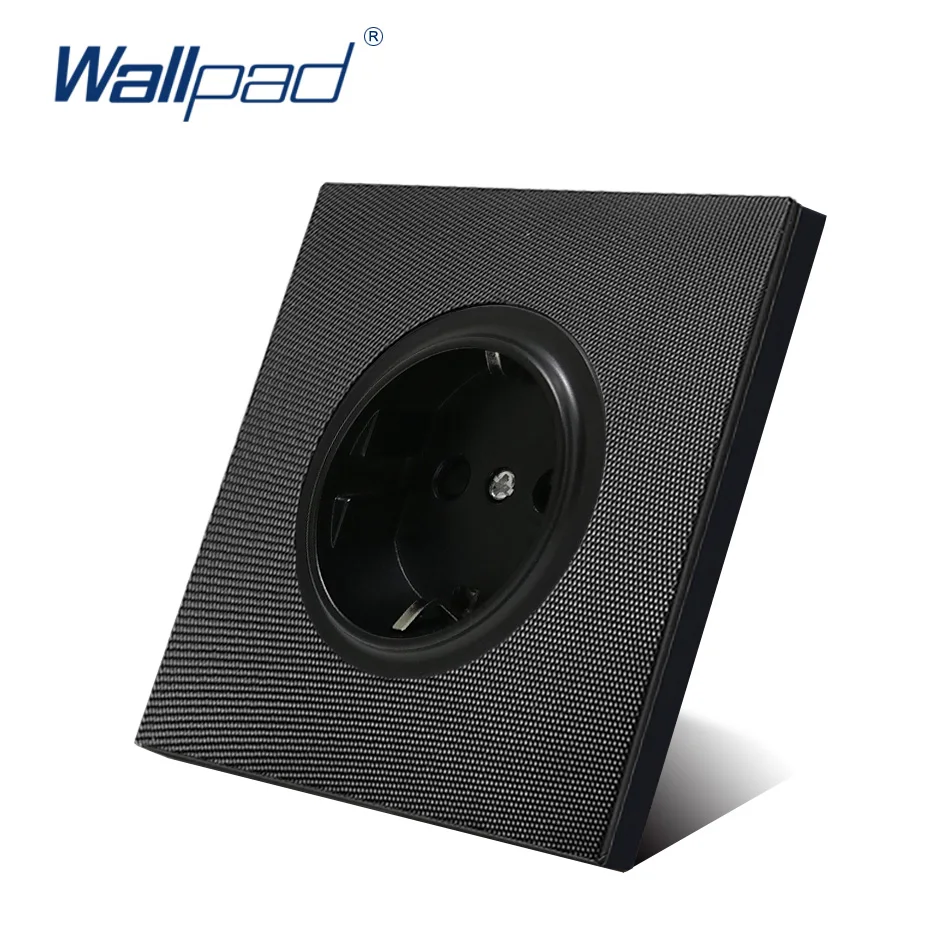 Европейская 2 контактная немецкая розетка Wallpad роскошная алюминиевая