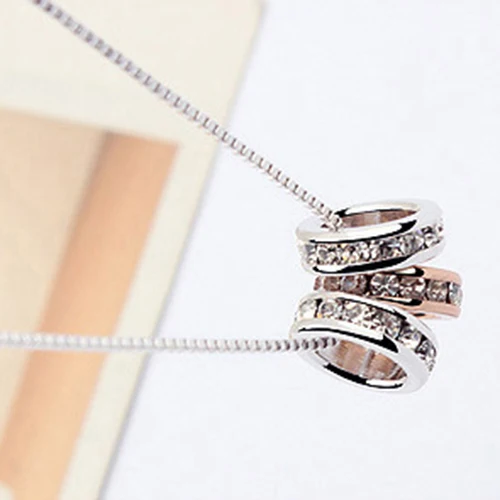 Привлекательный Для женщин Симпатичные Серебряные золотые тройной инкрустация