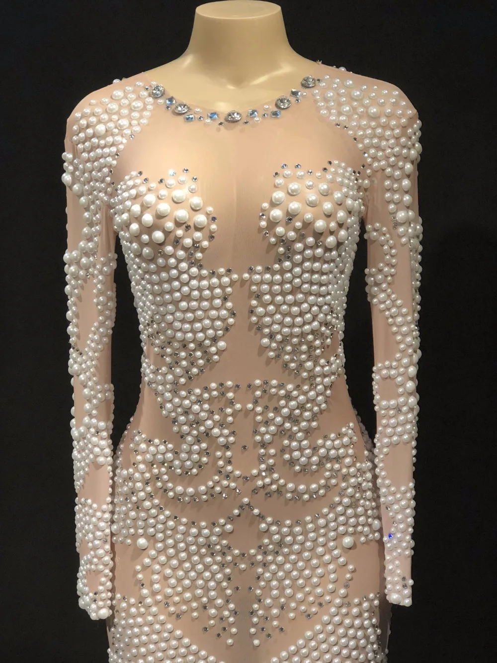 Платье женское длинное стрейчевое с перьями и стразами|Женские платья| |