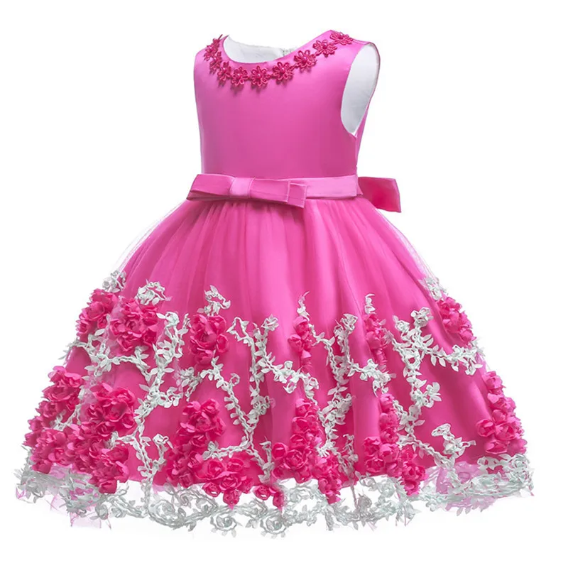 Летнее платье для маленьких девочек кружевные белые платья для крещения для девочек 1 год, день рождения, свадьбы, одежда для малышей